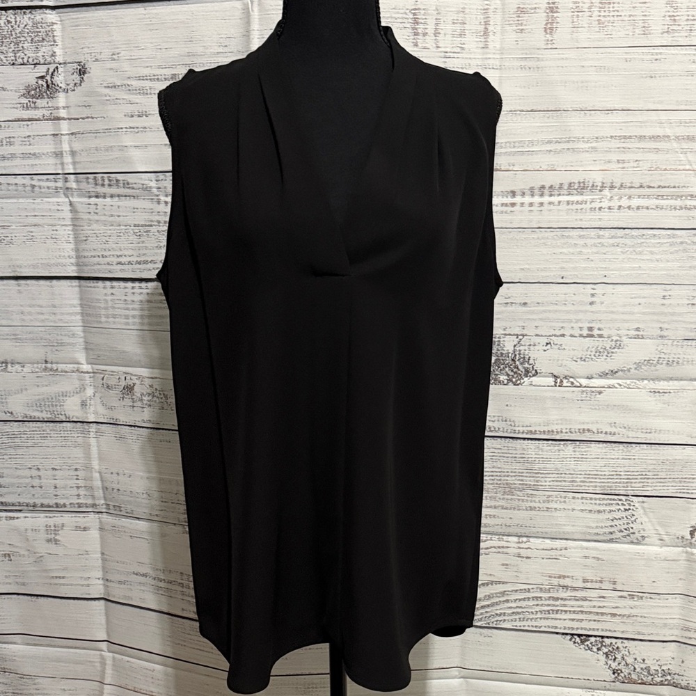 Calvin Klein Black V-Neck Blouse